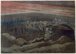 Sanctuary Wood, fra britiske kunstnere ved fronten, fortsættelse af vestfronten, tredje del, Paul Nash af Paul Nash