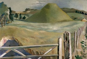 Silbury Hill (olie på lærred) af Paul Nash
