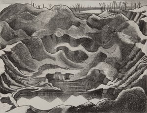 Minekrateret, Hill 60, Ypres Salient af Paul Nash
