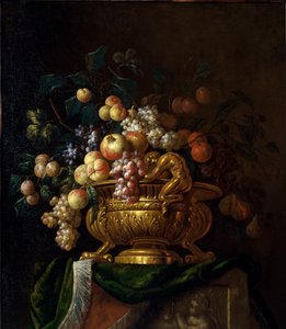 Stilleben med vase og granater. Maleri af Paul Pillement 1600-tallet. Rouen, Musee des Beaux Arts. af Paul Pillement