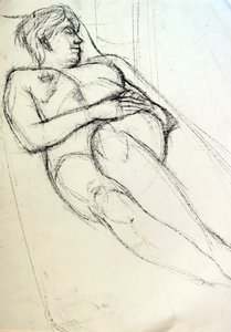 Life Drawing I, 2024 (conte på papir)