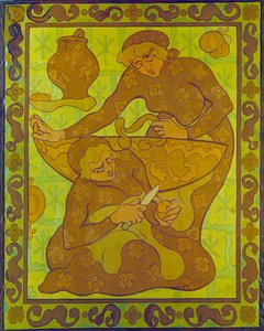 Æbleskrællertapet af Paul Ranson (1864-1909) Privatsamling fra det 20. århundrede