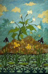 Liljer, lilla og gule iris; Aromaer, lilla og gule iris, 1899