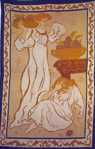 Women in White Tapestry af Paul Ranson (1864-1909) Paris fra det 20. århundrede, kommunalt museum for moderne kunst af Paul Elie Ranson