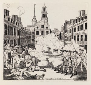 Den blodige massakre af Paul Revere
