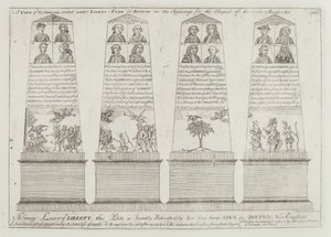 Obelisken under Liberty Tree, Boston af Paul Revere