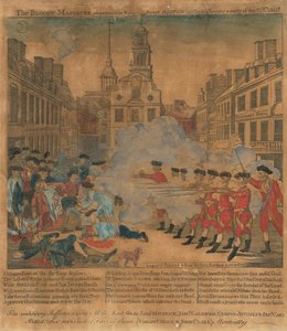 Boston-massakren af Paul Revere, after Henry Pelham