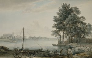En udsigt over Eton College fra Themsen, 1779 af Paul Sandby