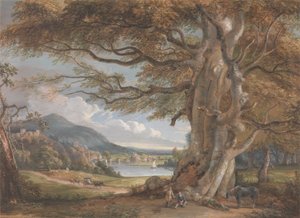 Bridgnorth (kropsfarve, akvarel, kridt og grafit på papir) af Paul Sandby
