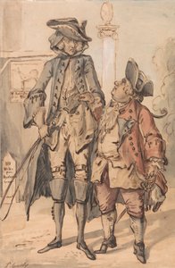 Karikatur af George Bubb Dodington og Sir Thomas Robinson af Paul Sandby