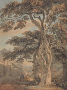 Par i en gård af Paul Sandby