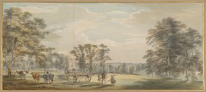 Daggry i Luton Park af Paul Sandby