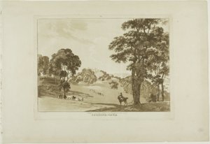Denefawr Castle, planche 11 fra Twelve Views in Wales af Paul Sandby