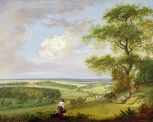 Hackwood Park, Hampshire (olie på lærred) af Paul Sandby