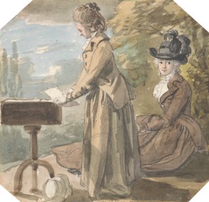 Lady Francis Scott og Lady Elliot af Paul Sandby