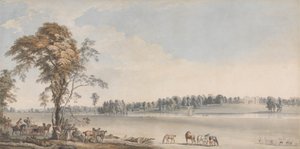 North West View af Wakefield Lodge i Whittlebury Forest, Northamptonshire af Paul Sandby