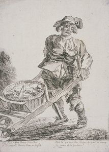Sælger af slagteaffald, Cries of London, 1760 af Paul Sandby