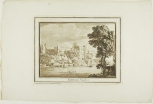 Pembroke Castle, fra Twelve Views in Aquatinta fra tegninger taget på stedet i det sydlige Wales af Paul Sandby