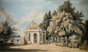 Rackett Lodge, Wandsworth (akvarel over blyant på papir) af Paul Sandby