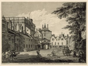 Scotland Yard med en del af Bankethuset af Paul Sandby