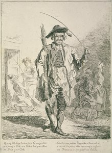 Stoksælger, Cries of London, 1760 af Paul Sandby