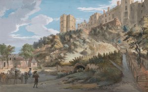 De hundrede trin og Winchester Tower, Windsor Castle, Berkshire af Paul Sandby