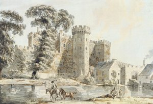 Den sydlige port til Cardiff Castle af Paul Sandby