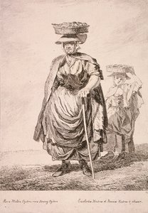 To østerssælgere, Cries of London, 1760 af Paul Sandby