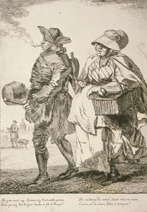 To skesælgere, Cries of London, 1760 af Paul Sandby