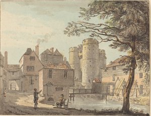 West Gate ved Canterbury af Paul Sandby