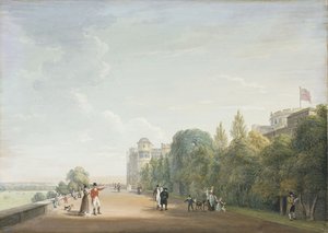Windsor Castle: North Terrace Looking East, with Elegant Figures, 1803 af Paul Sandby