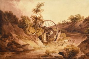 Great Wheel, Broseley Shropshire, c1803 (akvarel på papir)