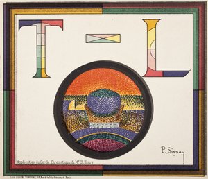 Anvendelse af hr. Charles Henrys kromatiske cirkel af Paul Signac