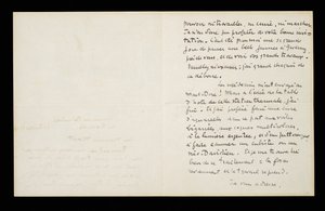 Autografbrev til Claude Monet, 21. juli 1920 af Paul Signac