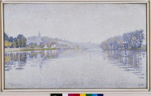Riverside. Seinen ved Herblay af Paul Signac