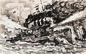 slagskibsjæger af Paul Signac