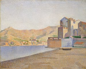 Der Stadtstrand, Collioure, Opus 165 / Collioure. Byens strand. Opus 165. 1887 af Paul Signac