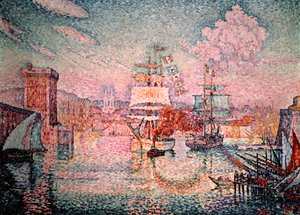 Indsejling til Marseilles havn, 1911 af Paul Signac