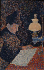 Kvinde under lampen af Paul Signac