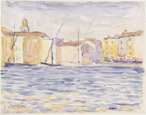 Huse ved en landingsplads i syd af Paul Signac