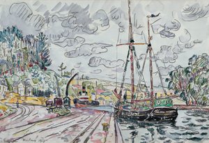 Landskab ved Pontrieux, 1927 af Paul Signac