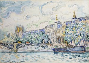 Louvre-paladset, 1910 af Paul Signac