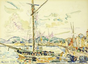 Havnen i Saint-Tropez, af Paul Signac