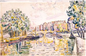 Pont Saint-Michel af Paul Signac