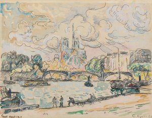 Kajen i Austerlitz, 1910 af Paul Signac