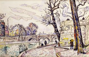 Seine kaj, af Paul Signac
