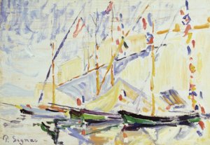 Saint Tropez. Kunstner: PAUL SIGNAC. Museum: GALERIA COURTAULD / LONDRES / G. BRETAÑA af Paul Signac
