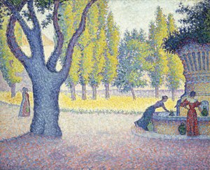 Fountain des Lices i St, 1895 af Paul Signac