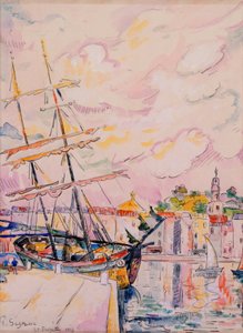Havnen i Saint-Tropez, 1918 af Paul Signac