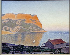 Udsigt over solbærbugten, Cap Canaille Maleri af Paul Signac (1863-1935) 1889 Privat samling - Udsigt over Cassis-bugten, Cap Canaille. Maleri af Paul Signac (1863-1935) af Paul Signac